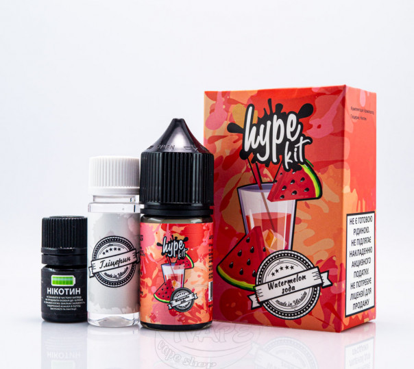 Рідина Hype Salt New Watermelon Soda 30ml 50mg зі смаком кавунового лимонаду (набір компонентів)
