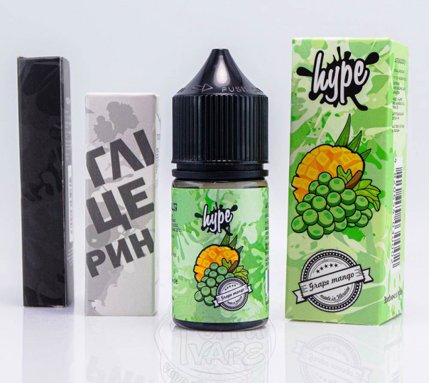 Жидкость Hype Salt New Grape Mango 30ml 25mg со вкусом манго и винограда (набор компонентов)
