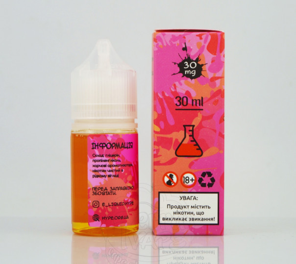 Рідина Hype Salt New Pink Energy 30ml 30mg на сольовому нікотині зі смаком полуничного енергетика