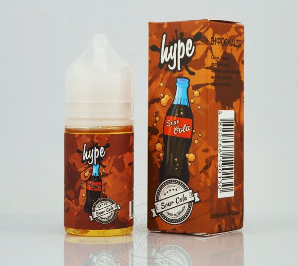 Рідина Hype Salt New Sour Cola 30ml 15mg на сольовому нікотині зі смаком желейних цукерок із кока-колою