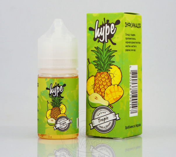 Рідина Hype Salt New Tropic 30ml 15mg на сольовому нікотині зі смаком тропічного коктейлю