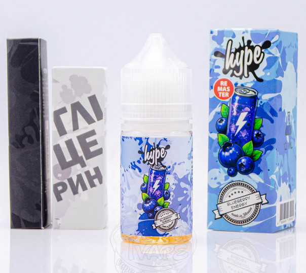 Жидкость Hype Salt New Blueberry Energy 30ml 25mg со вкусом черничного энергетика (набор компонентов)