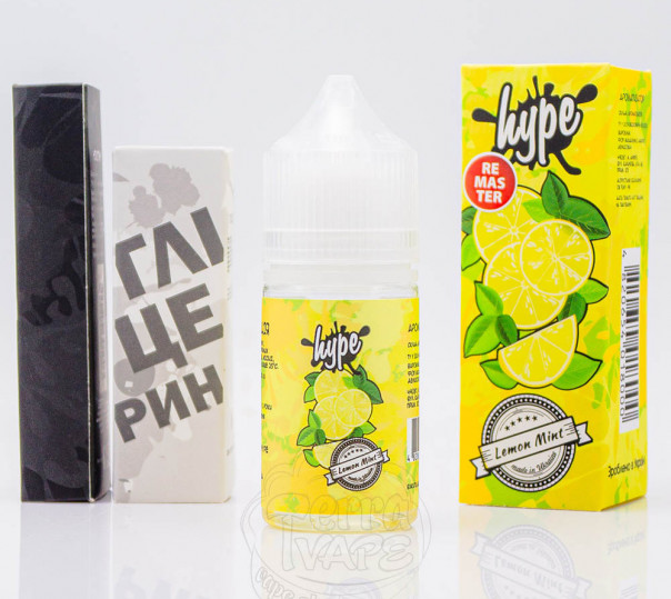 Рідина Hype Salt New Lemon Mint 30ml 50mg зі смаком лимону з м'ятою (набір компонентів)