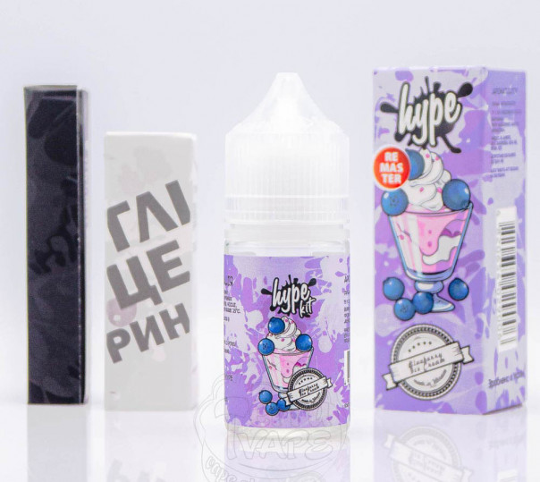 Рідина Hype Salt New Blueberry Ice Cream 30ml 50mg зі смаком чорничного морозива (набір компонентів)