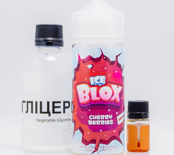 Рідина Ice Blox Organic Cherry Berries 120ml 6mg зі смаком вишні і ягід з холодком (набір компонентів)