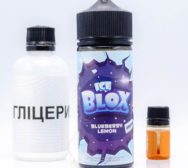 Рідина Ice Blox Organic Blueberry Lemon 120ml 6mg зі смаком чорниці, лимону і ментолу (набір компонентів)