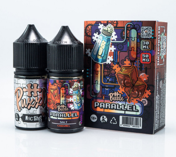 Рідина In Bottle Parallel Salt Salt Caramel 30ml 30mg зі смаком солоної карамелі (набір компонентів)