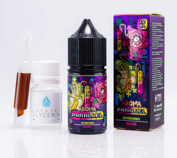 Жидкость In Bottle Parallel Salt Banana Rose 30ml 50mg со вкусом банана и розы (набор компонентов)