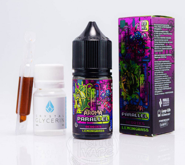 Рідина In Bottle Parallel Salt Berries Lemongrass 30ml 50mg зі смаком ягід та лемонграсу (набір компонентів)