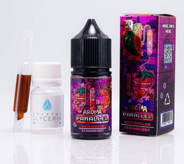 Рідина In Bottle Parallel Salt Watermelon Strawberry 30ml 50mg зі смаком полуниці і кавуна (набір компонентів)