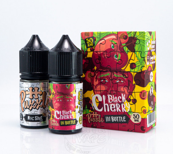 Жидкость In Bottle Puzzle Salt Black Cherry 30ml 30mg со вкусом черешни (набор компонентов)