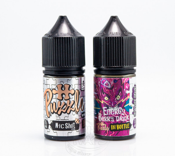 Жидкость In Bottle Puzzle Salt Energy Berry Drink 30ml 30mg со вкусом ягодного энергетика (набор компонентов)