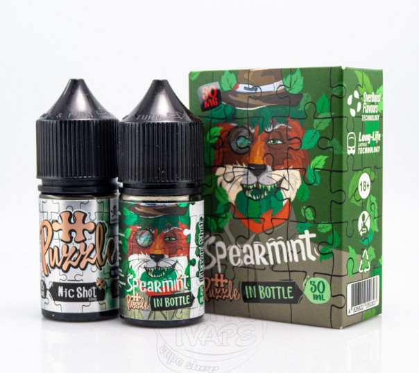 Жидкость In Bottle Puzzle Salt Spearmint 30ml 30mg со вкусом мятной жвачки (набор компонентов) Жидкость In Bottle Puzzle Salt Spearmint 30ml 30mg со вкусом мятной жвачки (набор компонентов)