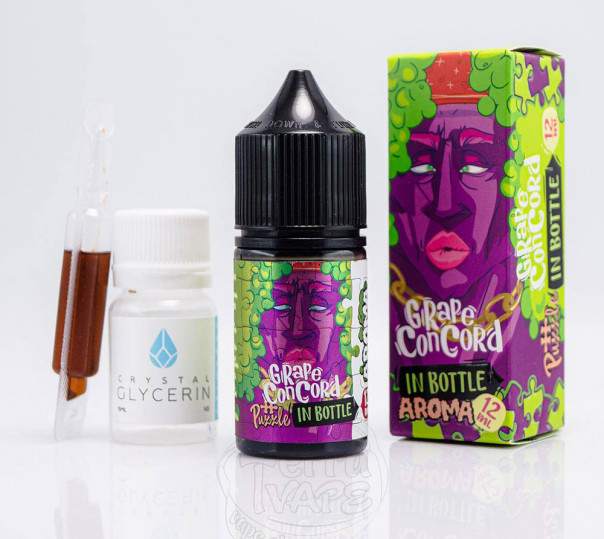 Жидкость In Bottle Puzzle Salt Grape Concord 30ml 50mg со вкусом винограда (набор компонентов)