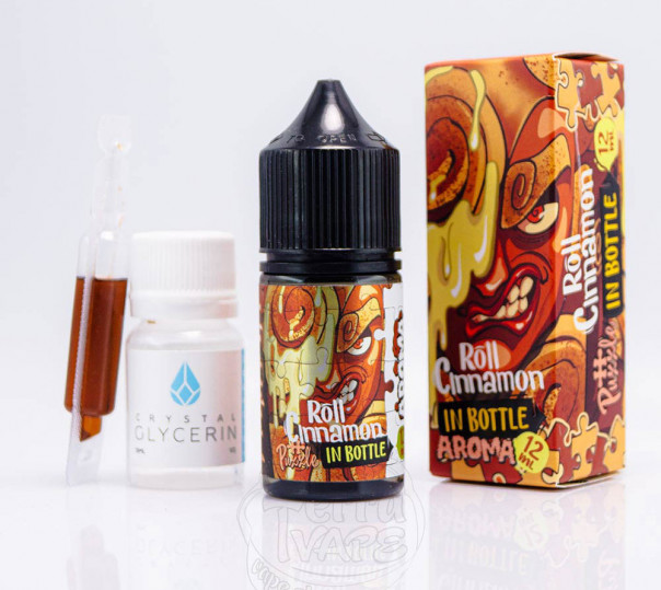 Рідина In Bottle Puzzle Salt Cinnamon Roll 30ml 50mg зі смаком ролу з корицею (набір компонентів)