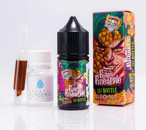 Рідина In Bottle Puzzle Salt Peach Pineapple 30ml 50mg зі смаком персику та ананасу (набір компонентів)