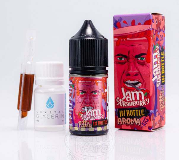 Рідина In Bottle Puzzle Salt Jam Strawberry 30ml 50mg зі смаком полуничного джему (набір компонентів)