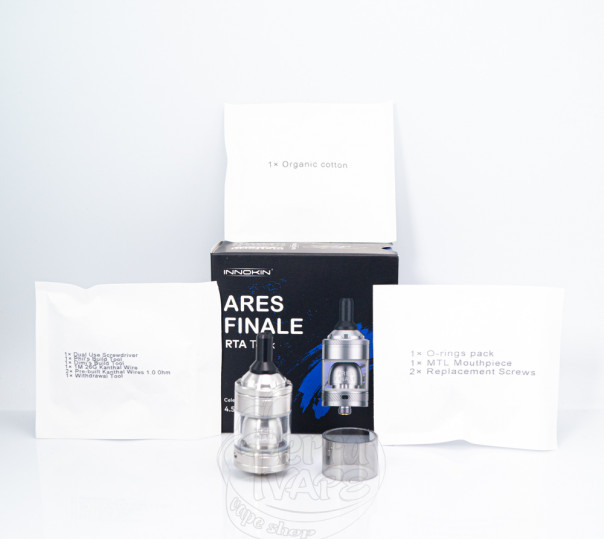 Innokin Ares Finale RTA Celestial Silver Обслуговуваний бак Innokin Ares Finale RTA Celestial Silver Обслуговуваний бак