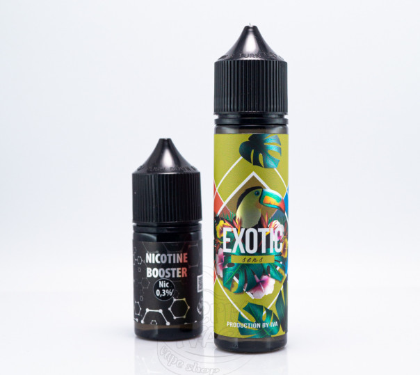 Рідина Iva Organic Exotic Sens 60ml 3mg зі смаком полуниці та лайма (набір компонентів)