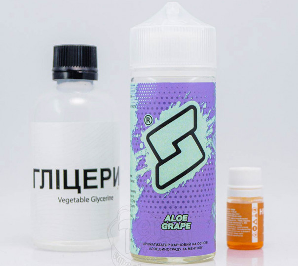 Жидкость Bard Organic Aloe Grape 120ml 6mg со вкусом алоэ и винограда (набор компонентов)