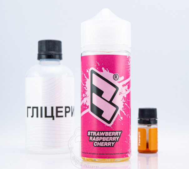 Рідина Bard Organic Strawberry Raspberry Cherry 120ml 3mg зі смаком полуниці, вишні та малини (набір компонентів)