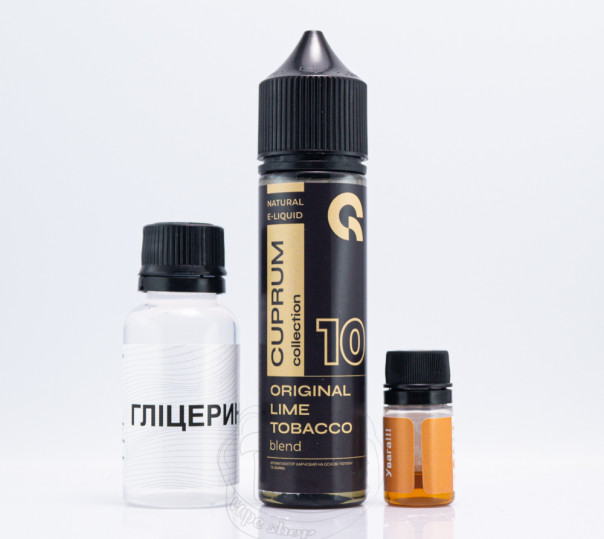 Рідина Cuprum Collection Organic 10 (Original Lime Tobacco Blend) 60ml 6mg зі смаком тютюну з лаймом (набір компонентів)