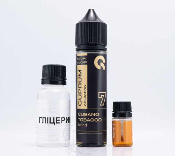 Жидкость Cuprum Collection Organic 7 (Cubano Tobacco Blend) 60ml 6mg со вкусом табачки (набор компонентов)
