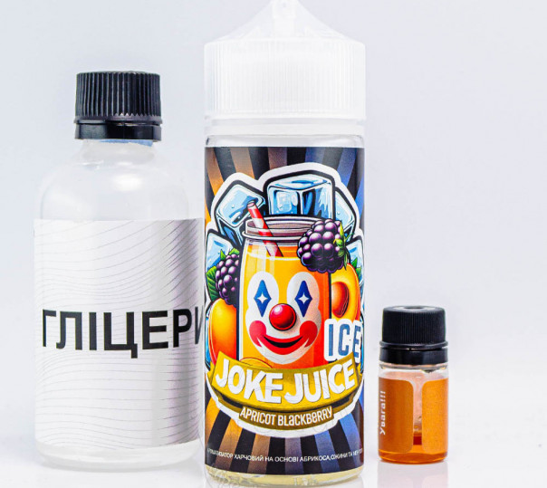 Рідина Joke ICE Organic Apricot Blackberry ICE 120ml 0mg зі смаком абрикоса і ожини з холодком (набір компонентів)