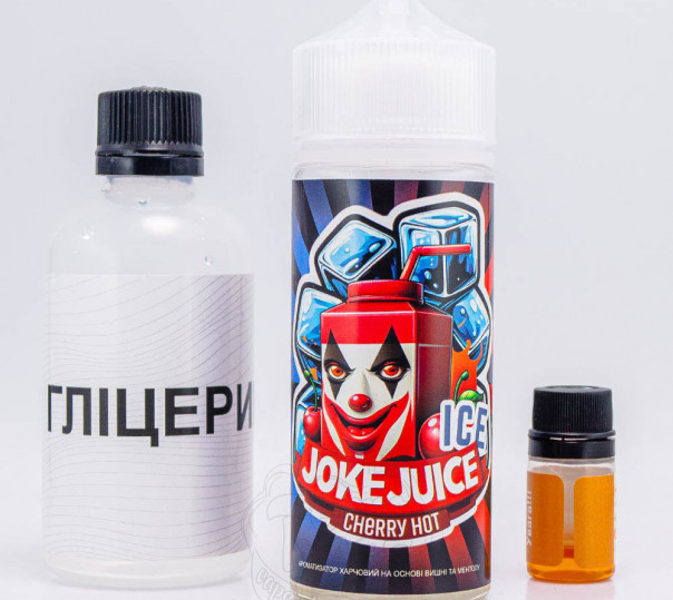 Рідина Joke ICE Organic Cherry Hot ICE 120ml 6mg зі смаком стиглої вишні з холодком (набір компонентів)