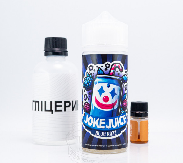 Рідина Joke Organic Blue Razz 120ml 0mg зі смаком блакитної малини (набір компонентів)