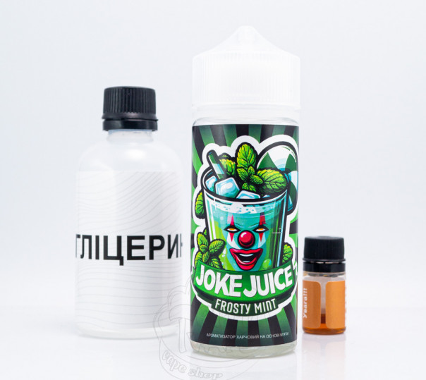 Рідина Joke Organic Frosty Mint 120ml 3mg зі смаком м'ятної конфети (набір компонентів)