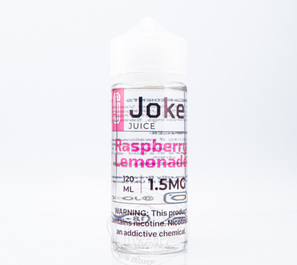 Рідина Joke Organic Raspberry Lemonade 120ml 1.5mg на органічному нікотині зі смаком малинового лимонаду