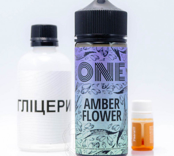 Рідина One Organic Amber Flower 120ml 3mg зі смаком алое, винограду та ментолу (набір компонентів)