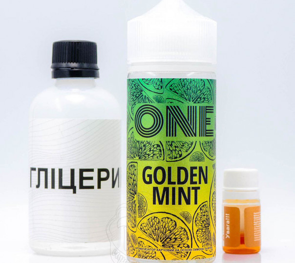 Рідина One Organic Golden Mint 120ml 3mg зі смаком лимона та м'яти (набір компонентів)