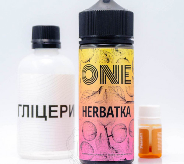 Рідина One Organic Herbatka 120ml 0mg зі смаком персикового чаю (набір компонентів)