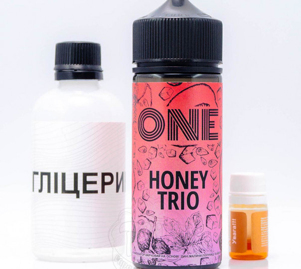 Рідина One Organic Honey Trio 120ml 3mg зі смаком дині, малини, полуниці та ментолу (набір компонентів)