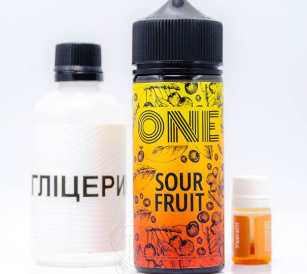 Рідина One Organic Sour Fruit 120ml 6mg зі смаком яблука та вишні (набір компонентів)