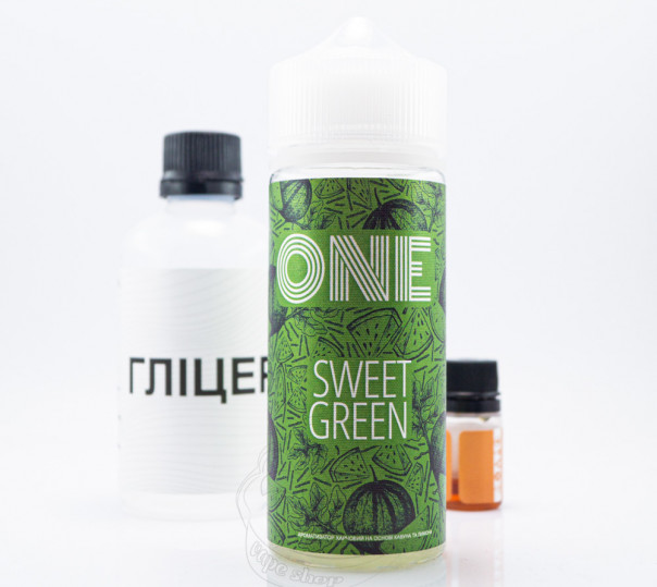 Жидкость One Organic Sweet Green 120ml 0mg со вкусом арбуза и лимона (набор компонентов)