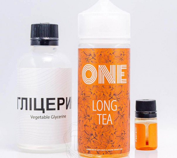 Рідина One Organic Long Tea 120ml 6mg зі смаком чорного чаю (набір компонентів)