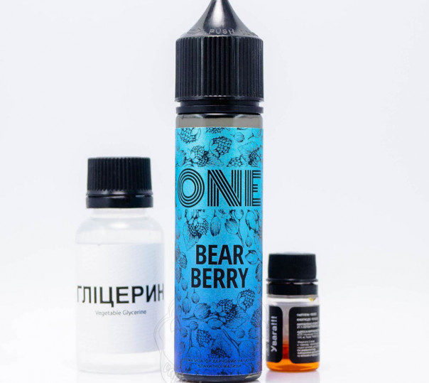 Рідина One Organic Bear Berry 60ml 0mg зі смаком блакитної малини (набір компонентів)