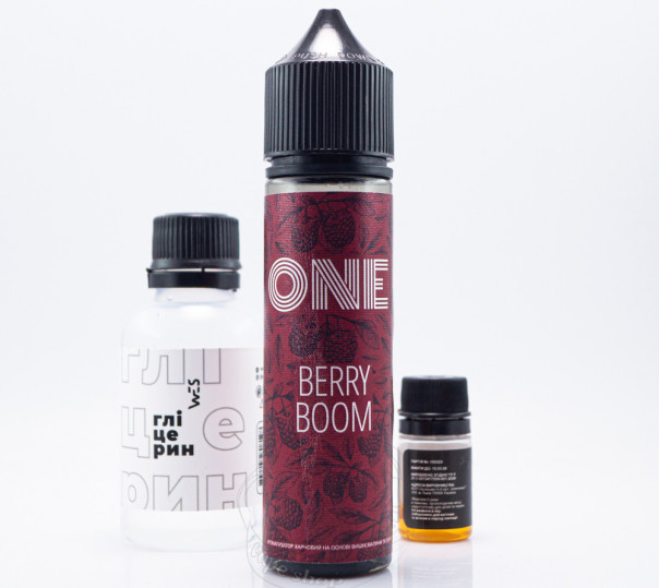 Рідина One Organic Berry Boom 60ml 0mg зі смаком вишні малини та ожини (набір компонентів)
