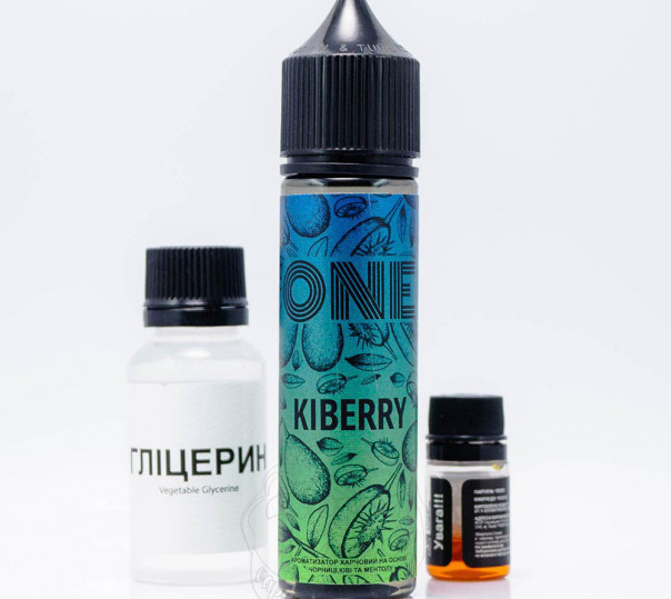 Рідина One Organic Kiberry 60ml 3mg зі смаком чорниці, ківі та ментолу (набір компонентів)