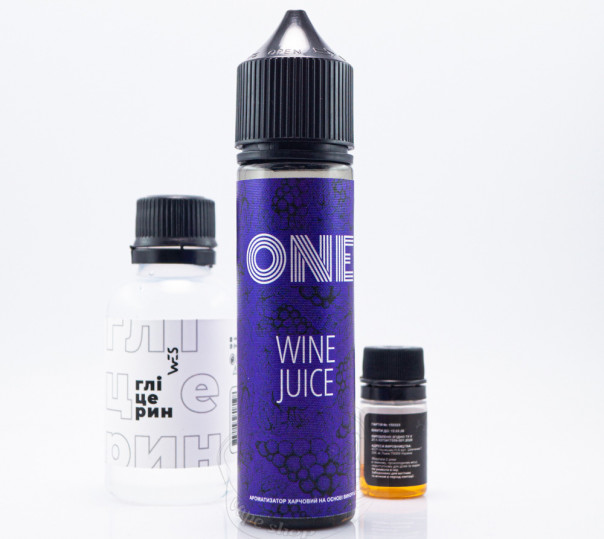 Рідина One Organic Wine Juice 60ml 0mg зі смаком винограду (набір компонентів)