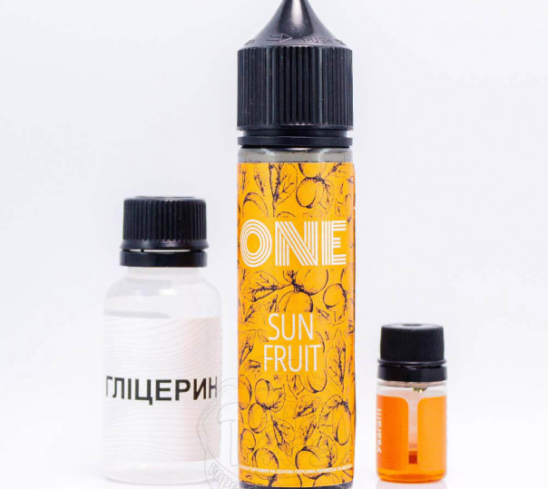Рідина One Organic Sun Fruit 60ml 0mg зі смаком персика, нектарина і абрикоса (набір компонентів)