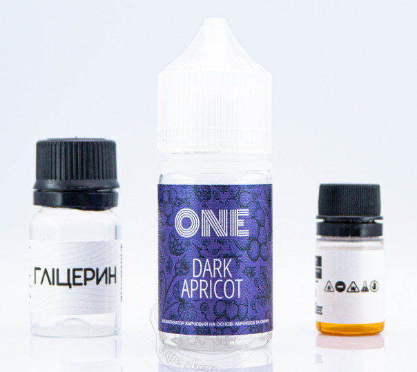 Рідина One Salt Dark Apricot 30ml 50mg зі смаком абрикосу з ожиною (набір компонентів)