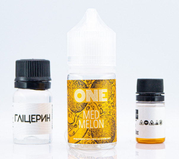 Рідина One Salt Med Melon 30ml 50mg зі смаком дині з холодком (набір компонентів)