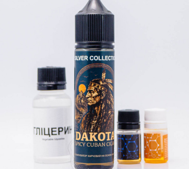 Рідина Silver Collection Organic Dakota 60ml 3mg зі смаком тютюну з прянощами та какао (набір компонентів)