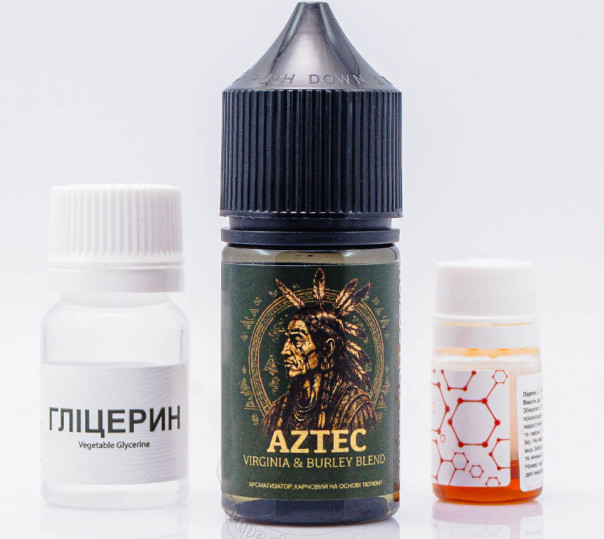 Рідина Silver Collection Salt Aztec 30ml 50mg зі смаком тютюну з горіхами та медом (набір компонентів)