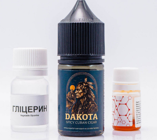 Рідина Silver Collection Salt Dakota 30ml 50mg зі смаком тютюну з прянощми та какао (набір компонентів)