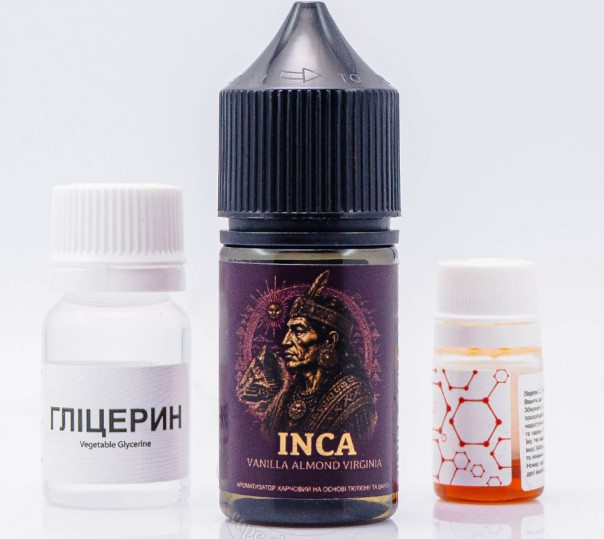 Рідина Silver Collection Salt Inca 30ml 25mg зі смаком тютюну з мигдалем та ваніллю (набір компонентів)